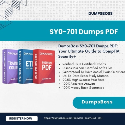 DumpsBoss SY0-701 Dumps PDF – Complete Study Guide for Security+