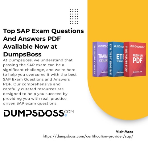 DumpsBoss SAP Exam Questions and Answers PDF: Up-to-Date and Verified